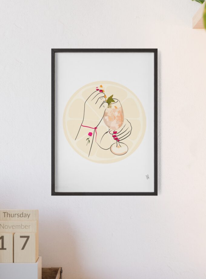 A Toast To Friendship Poster, Framed