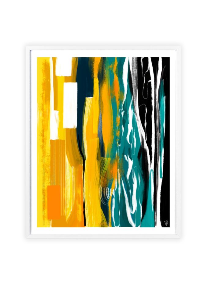 Midnight Swim Poster, Framed