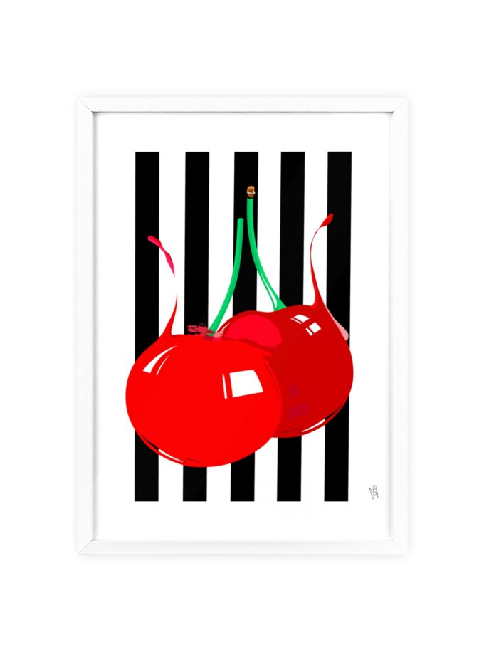 Cherries Poster, Framed