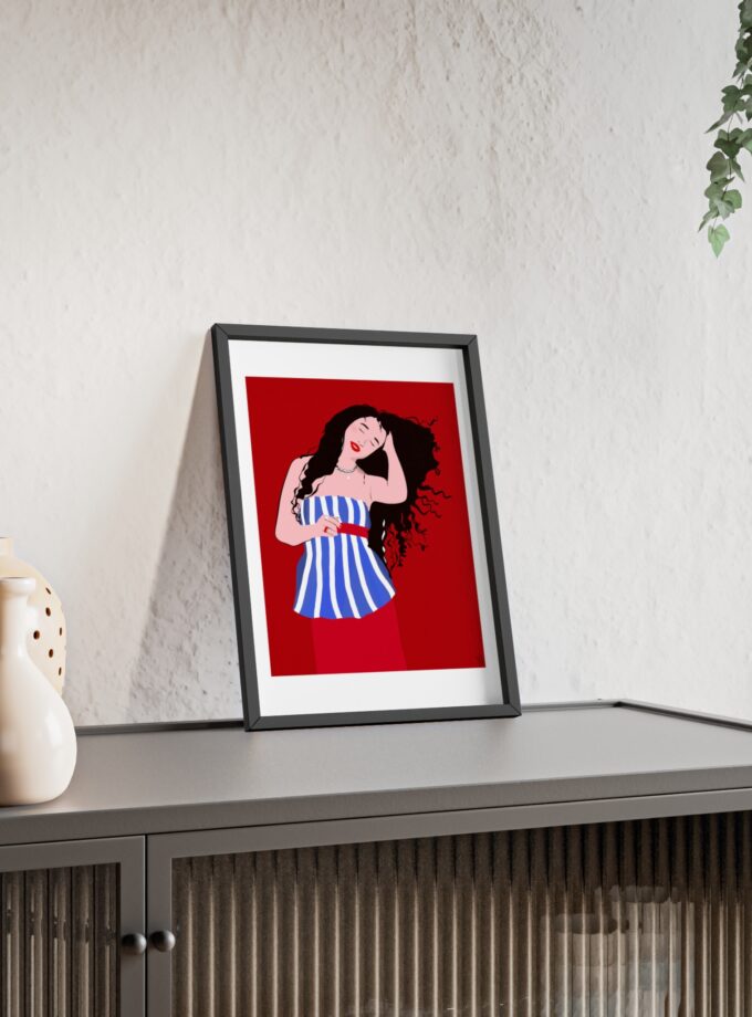 Salty Hair Poster, Framed