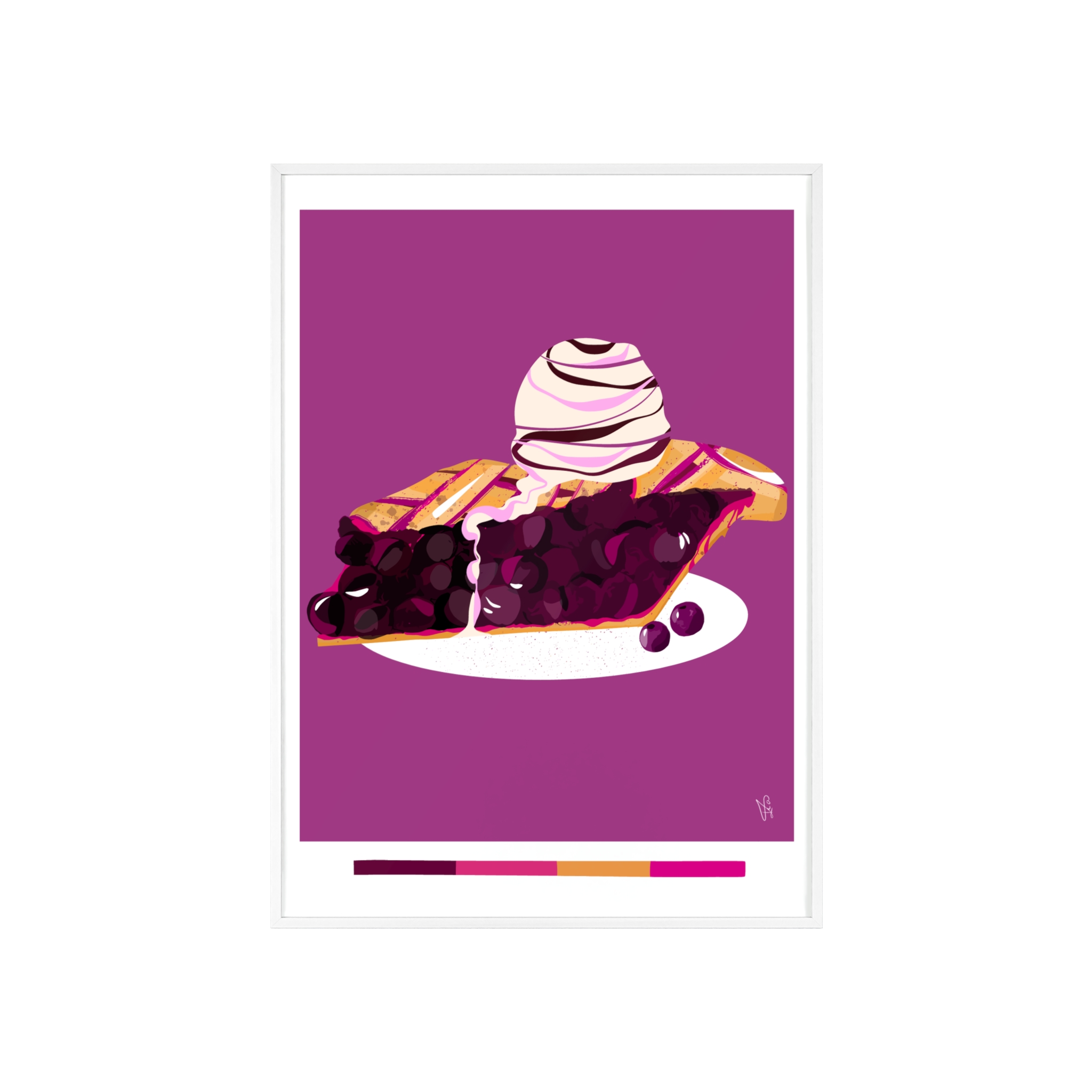 Blueberry Pie Poster, Framed - Image 25