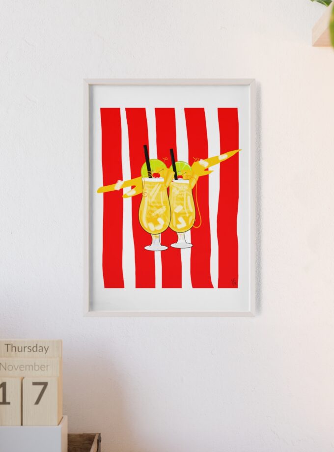 Pina Colada Poster, Framed
