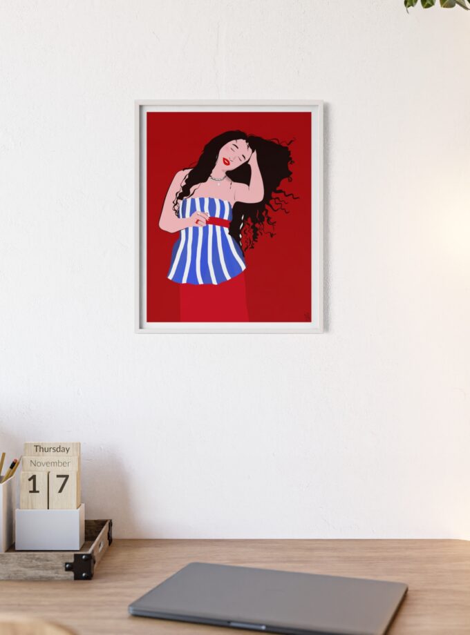 Salty Hair Poster, Framed