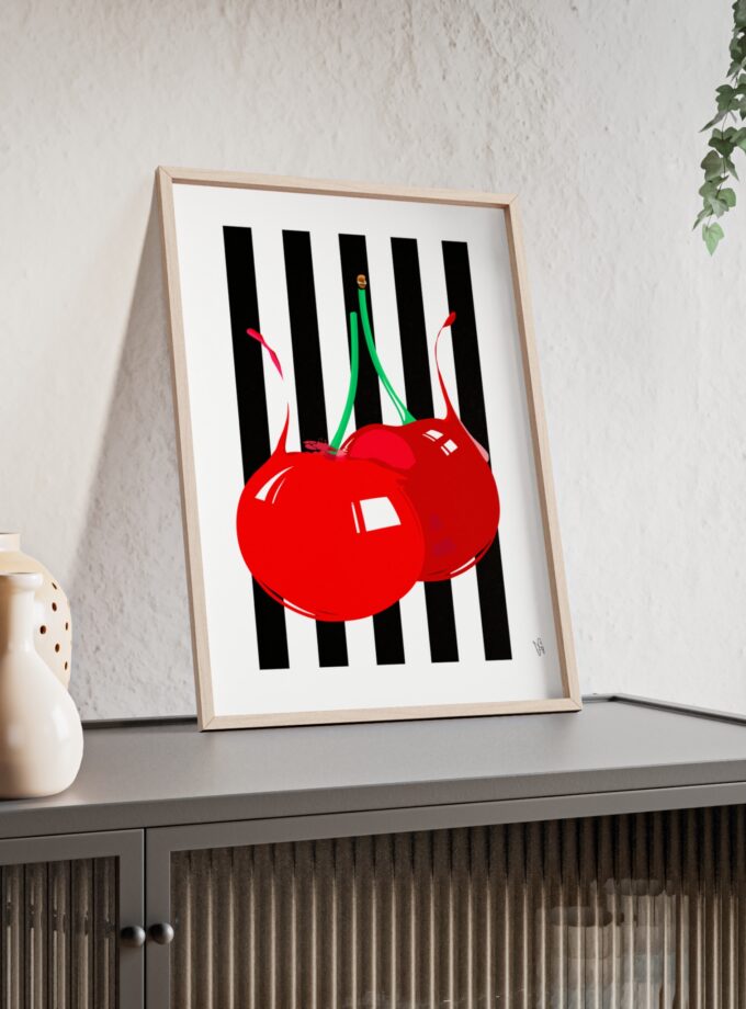 Cherries Poster, Framed