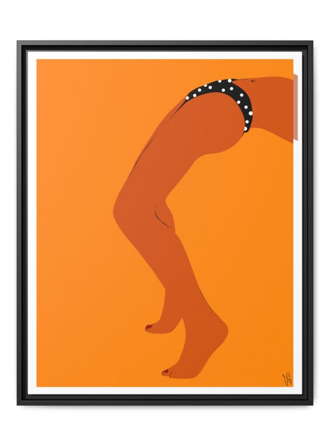 Sun Bath Canvas, Framed