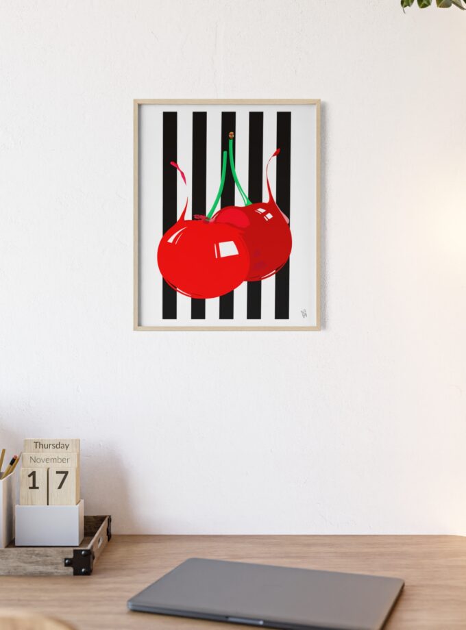 Cherries Poster, Framed