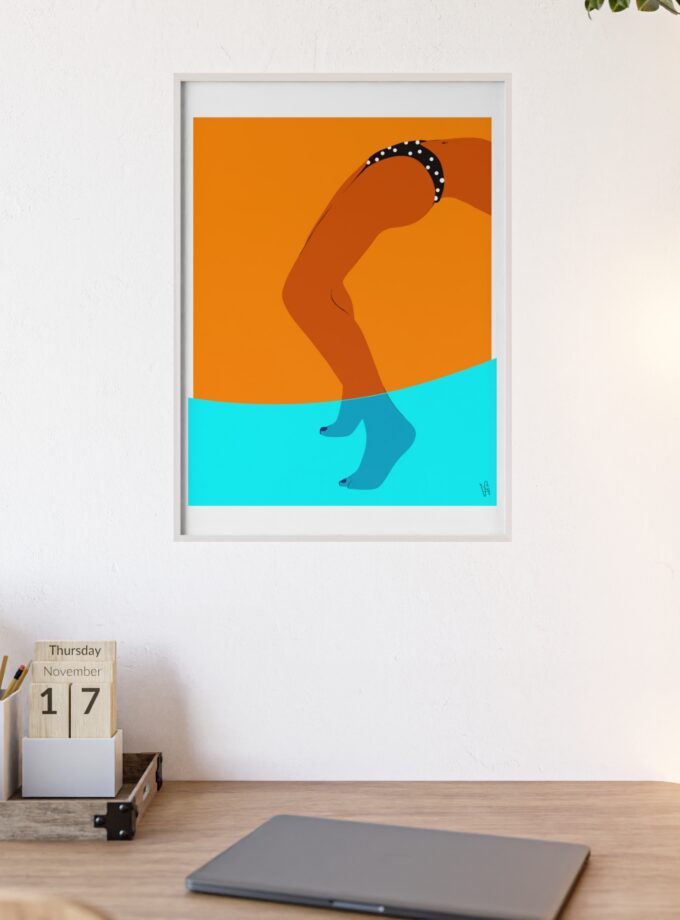 Pool Bridge Poster, Framed