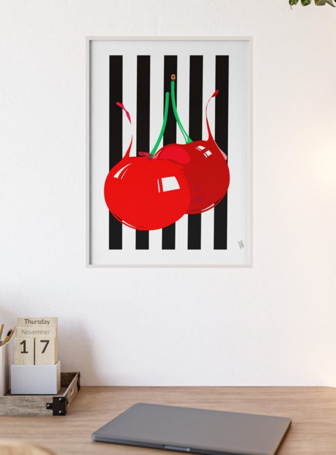 Cherries Poster, Framed