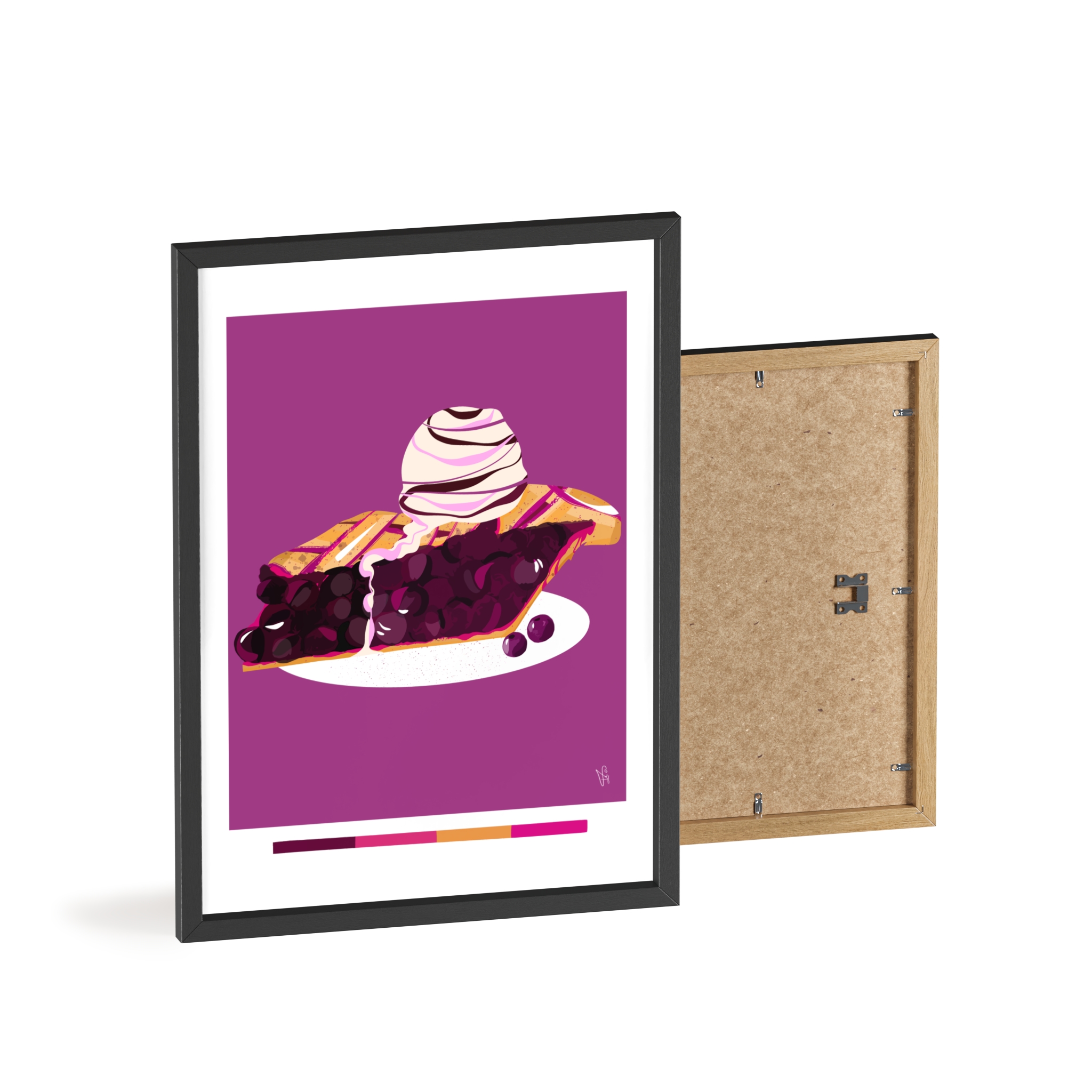 Blueberry Pie Poster, Framed - Image 54