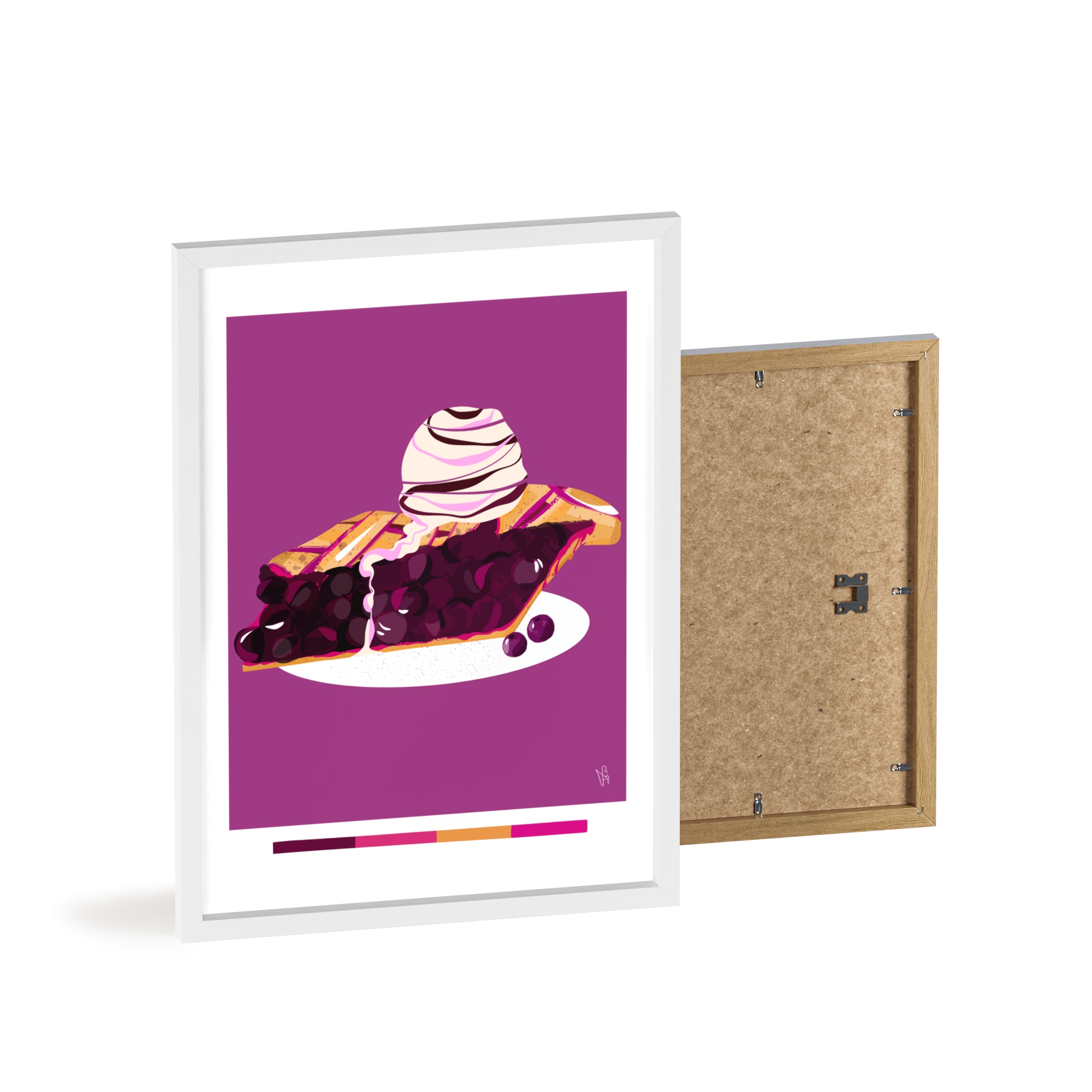 Blueberry Pie Poster, Framed - Image 62