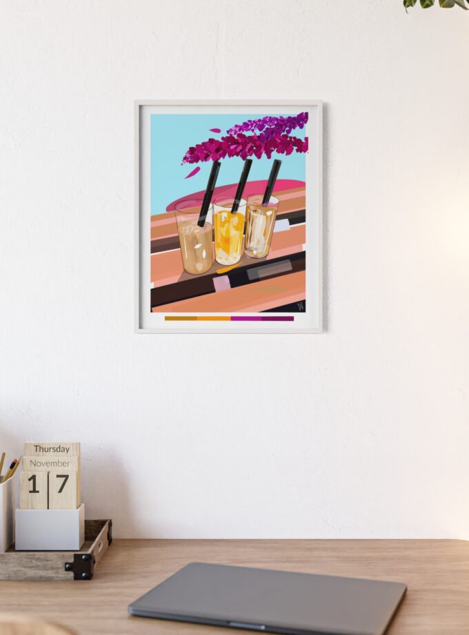 Under The Bugenvilija Poster, Framed