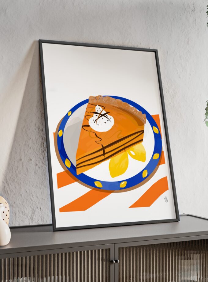 Pumpkin Pie Poster, Framed