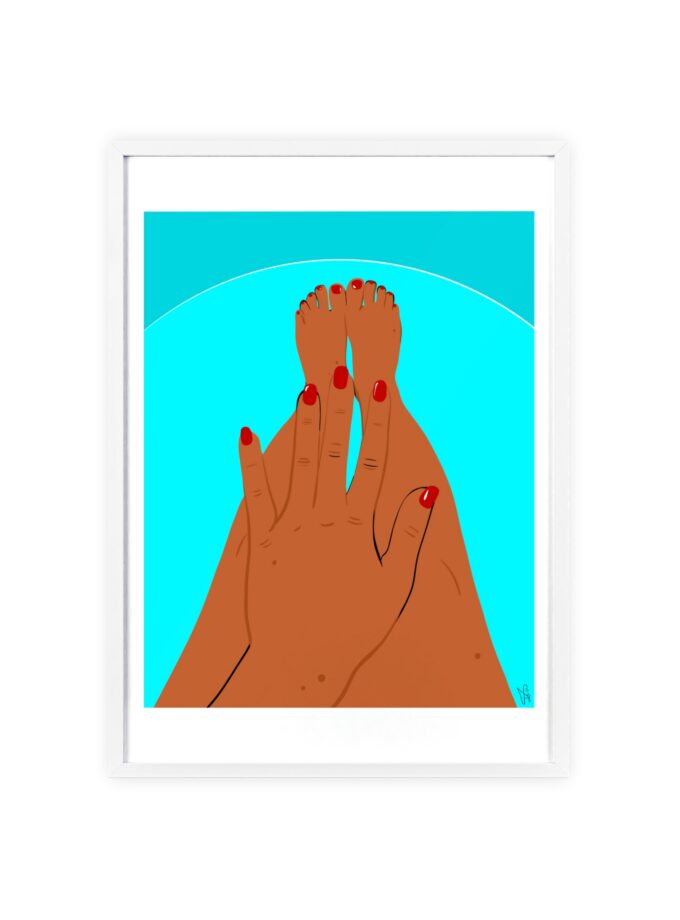 By The Pool Poster, Framed