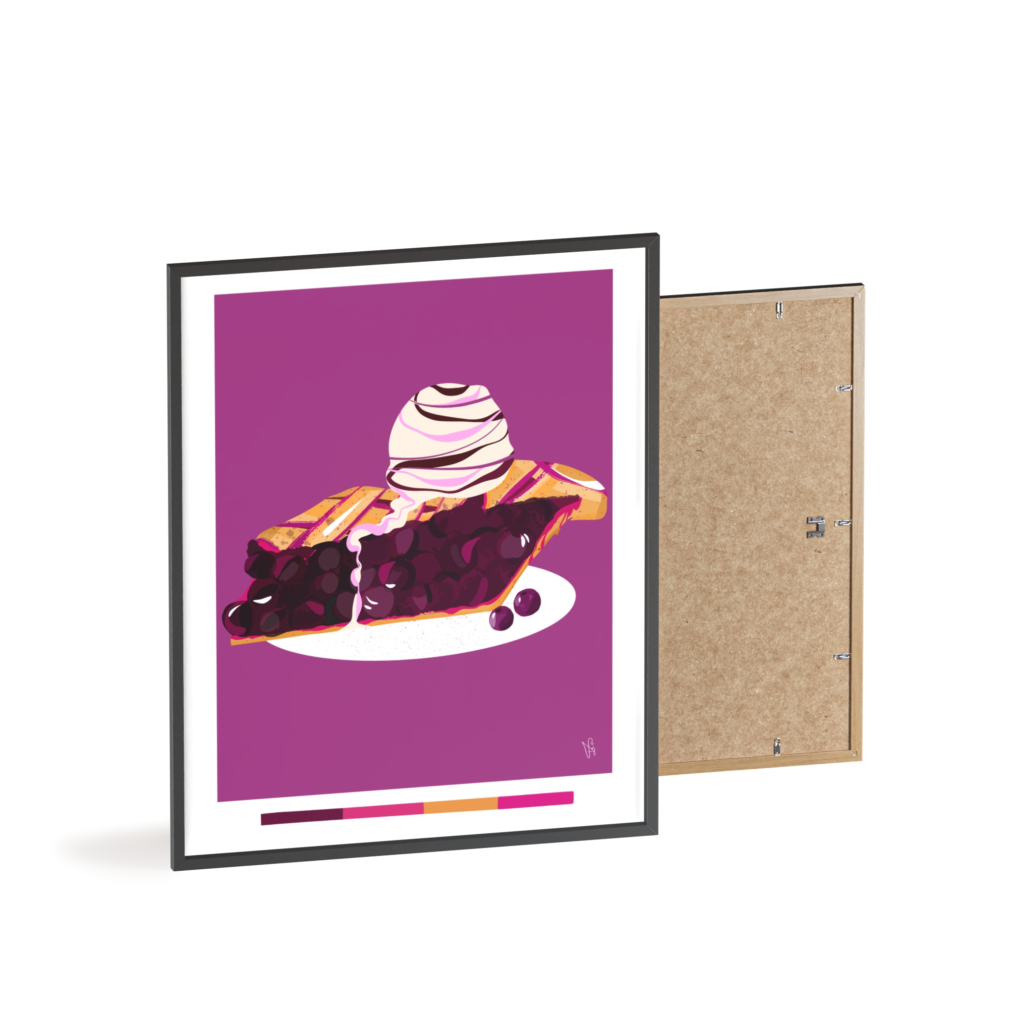 Blueberry Pie Poster, Framed - Image 2