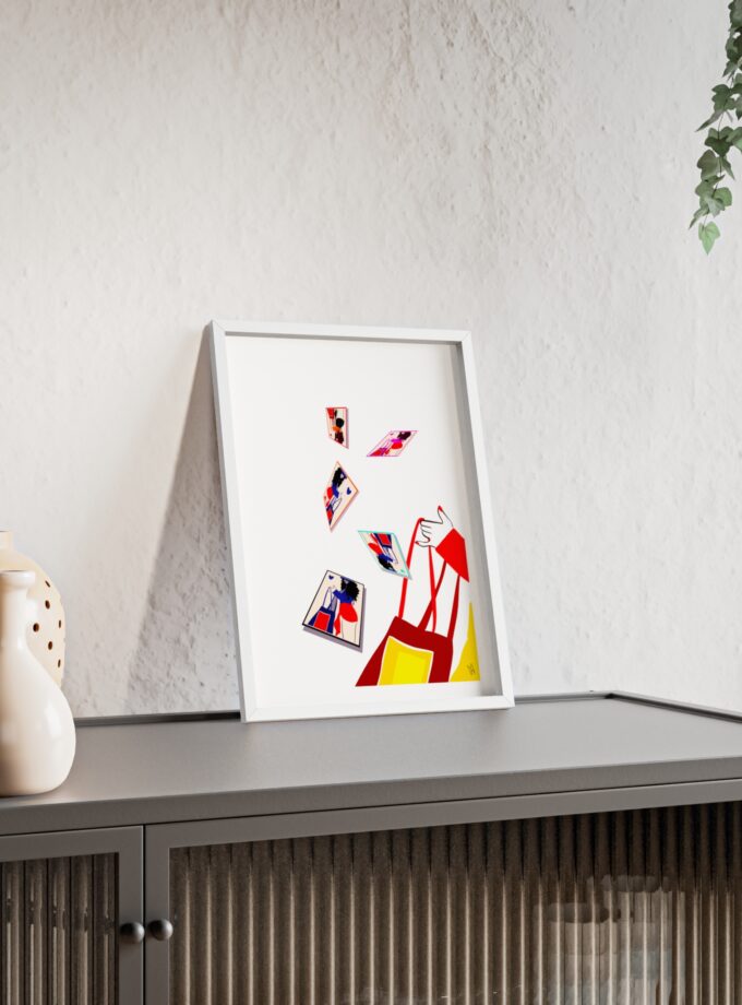 Memory Cards Poster, Framed