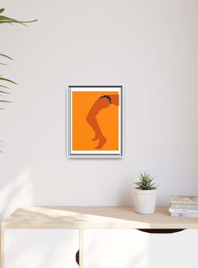 Sun Bath Canvas, Framed