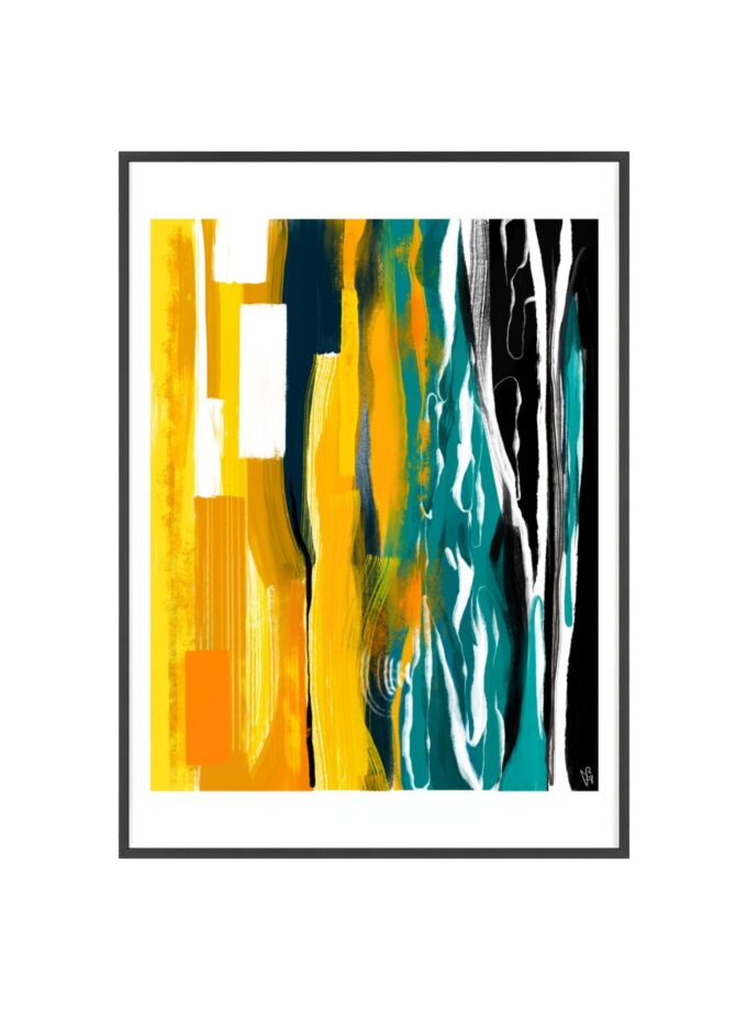 Midnight Swim Poster, Framed