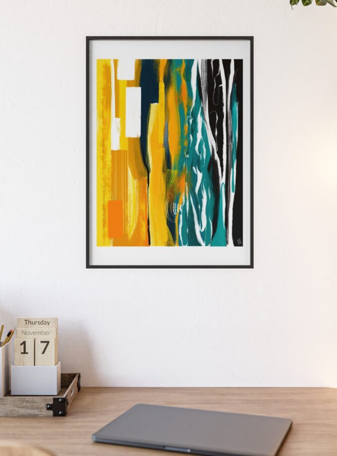 Midnight Swim Poster, Framed