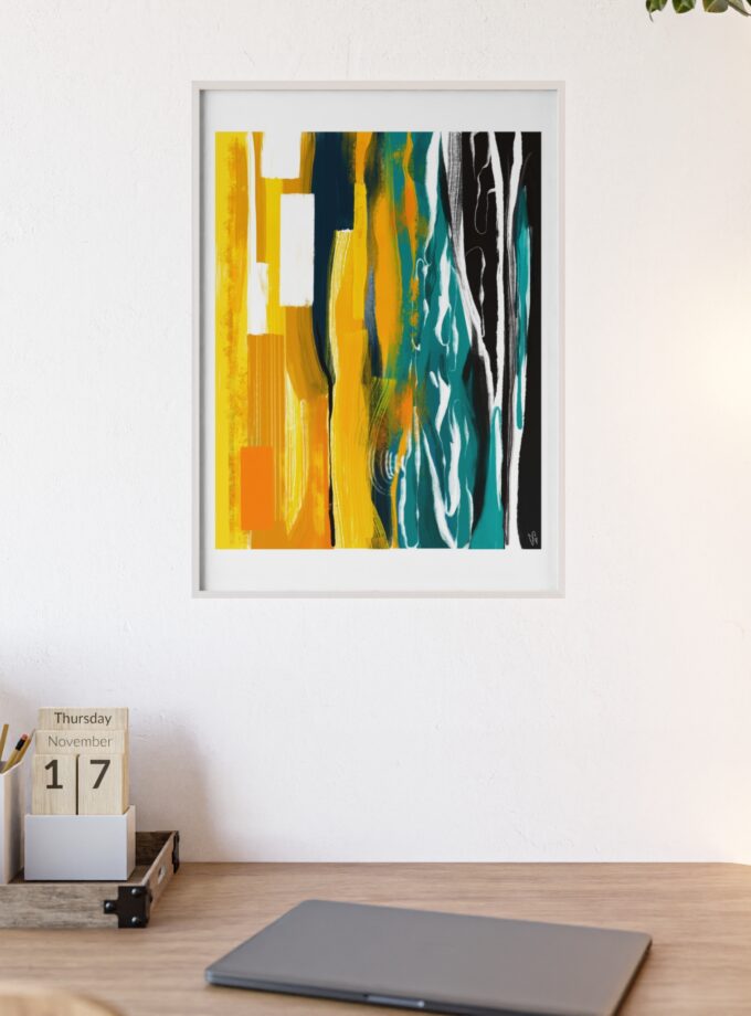 Midnight Swim Poster, Framed