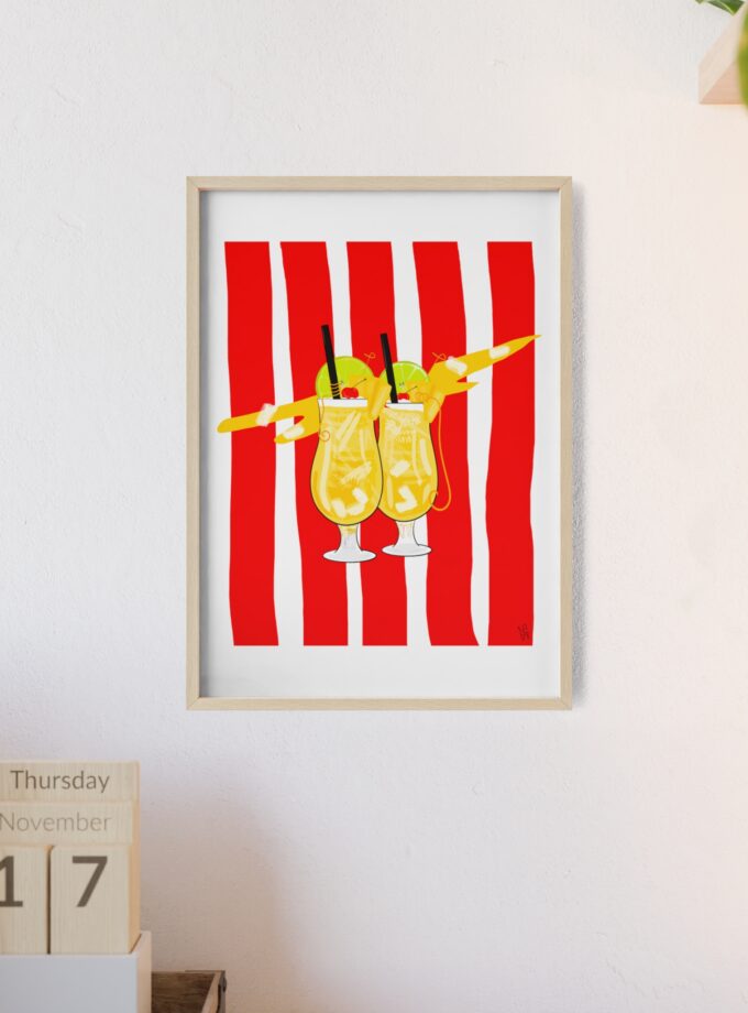 Pina Colada Poster, Framed