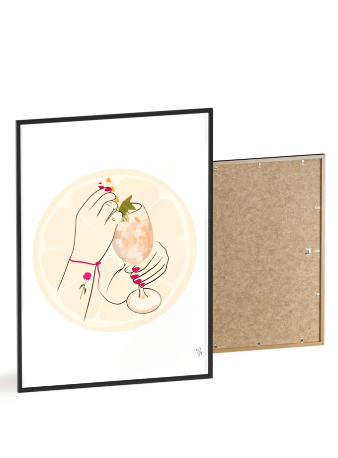 A Toast To Friendship Poster, Framed