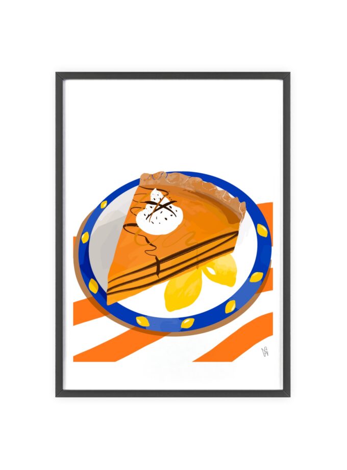 Pumpkin Pie Poster, Framed