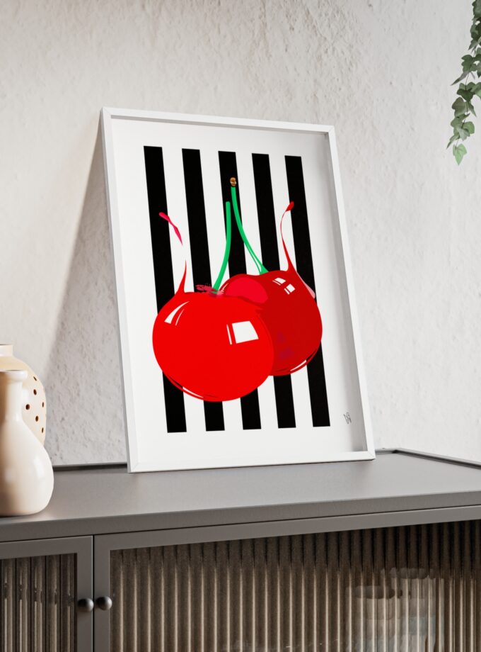 Cherries Poster, Framed