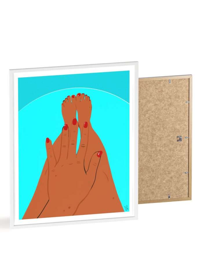 By The Pool Poster, Framed