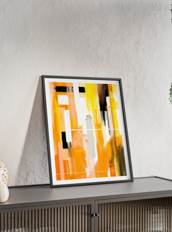 Liquid Gold Poster, Framed