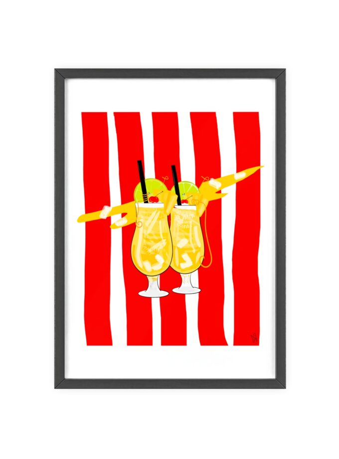 Pina Colada Poster, Framed