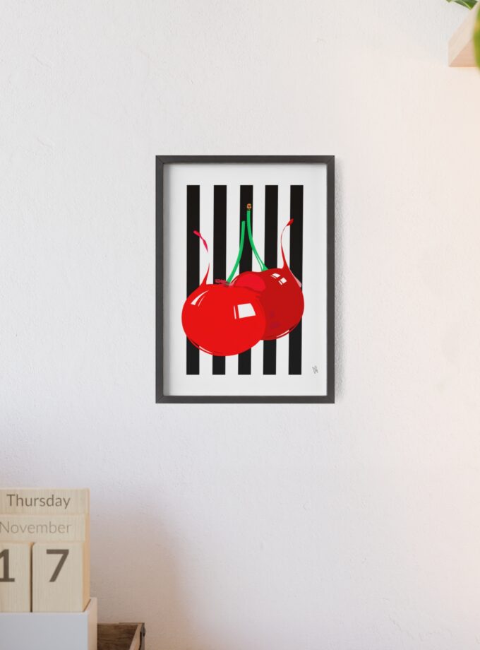 Cherries Poster, Framed