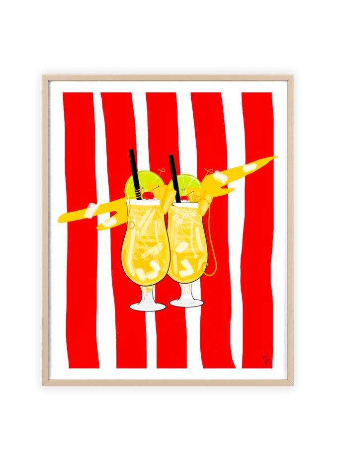 Pina Colada Poster, Framed
