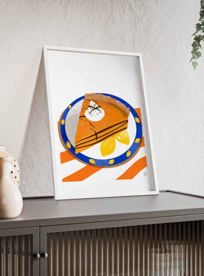Pumpkin Pie Poster, Framed