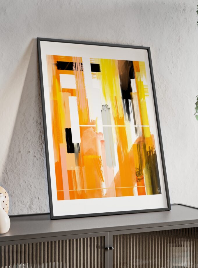 Liquid Gold Poster, Framed