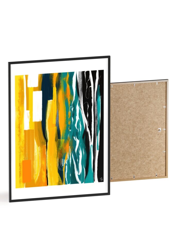 Midnight Swim Poster, Framed