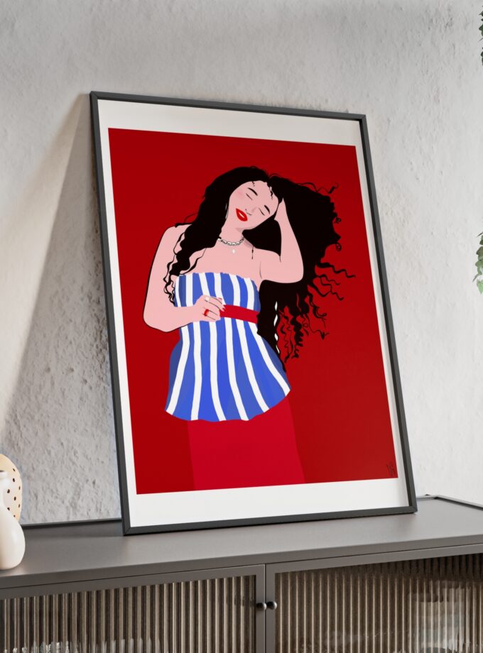 Salty Hair Poster, Framed