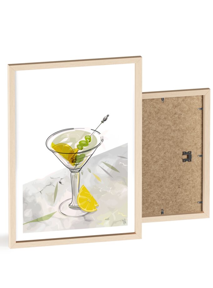 Dirty Martini Poster, Framed