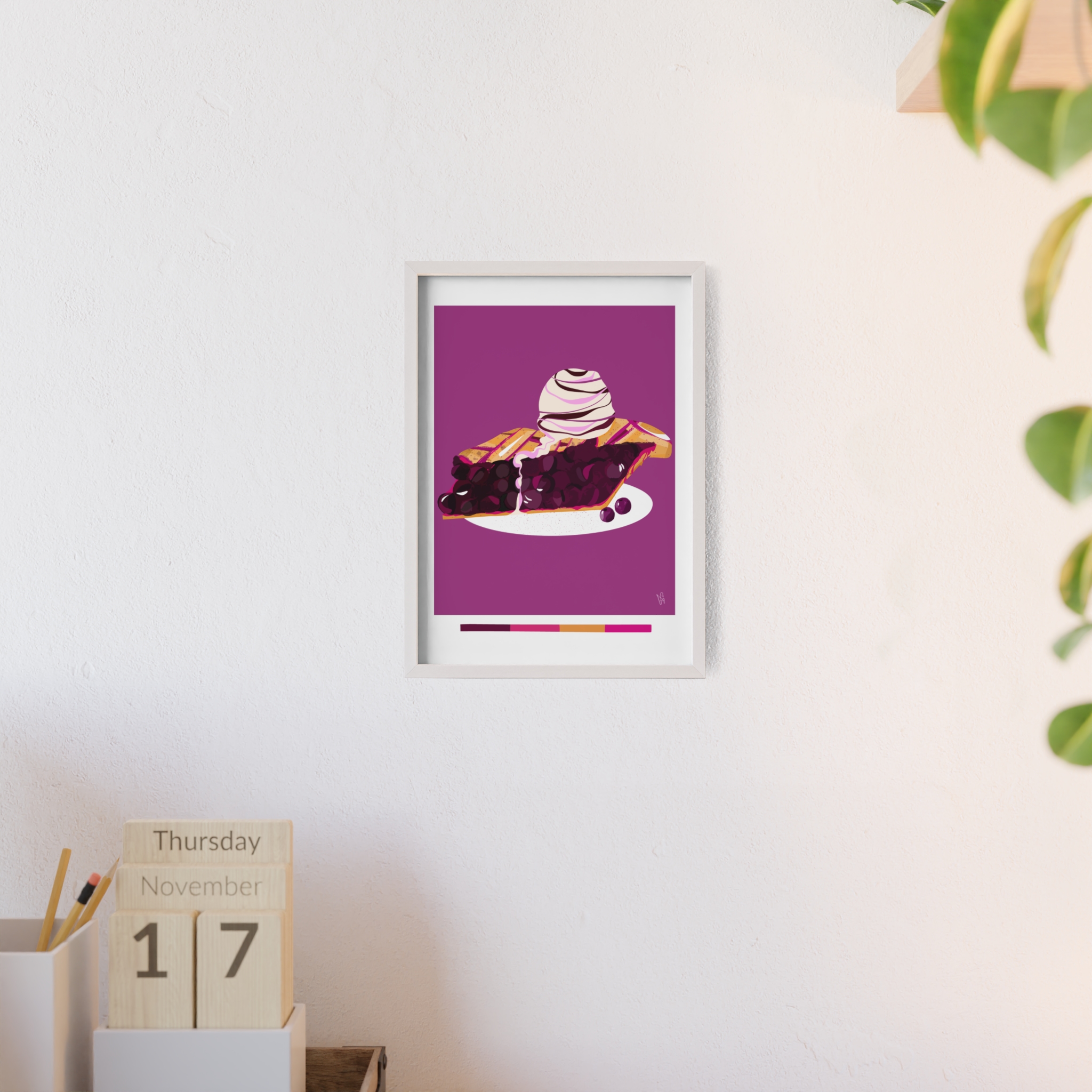 Blueberry Pie Poster, Framed - Image 64