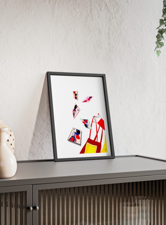 Memory Cards Poster, Framed