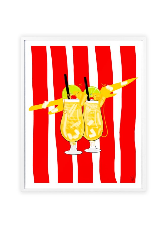 Pina Colada Poster, Framed