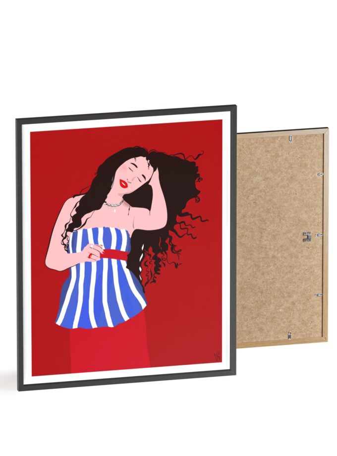 Salty Hair Poster, Framed