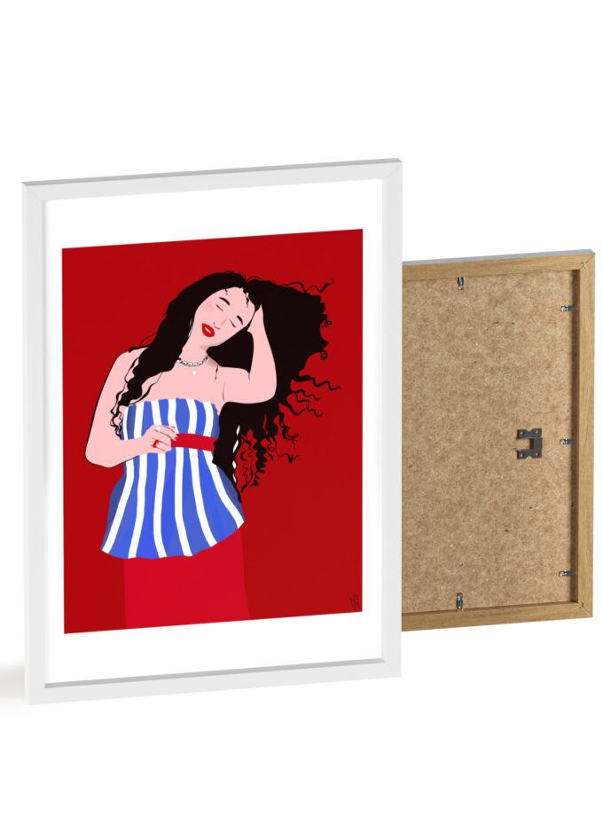 Salty Hair Poster, Framed