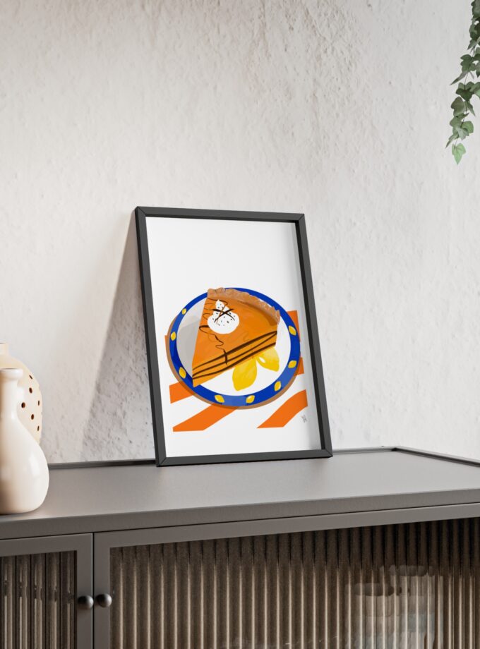 Pumpkin Pie Poster, Framed