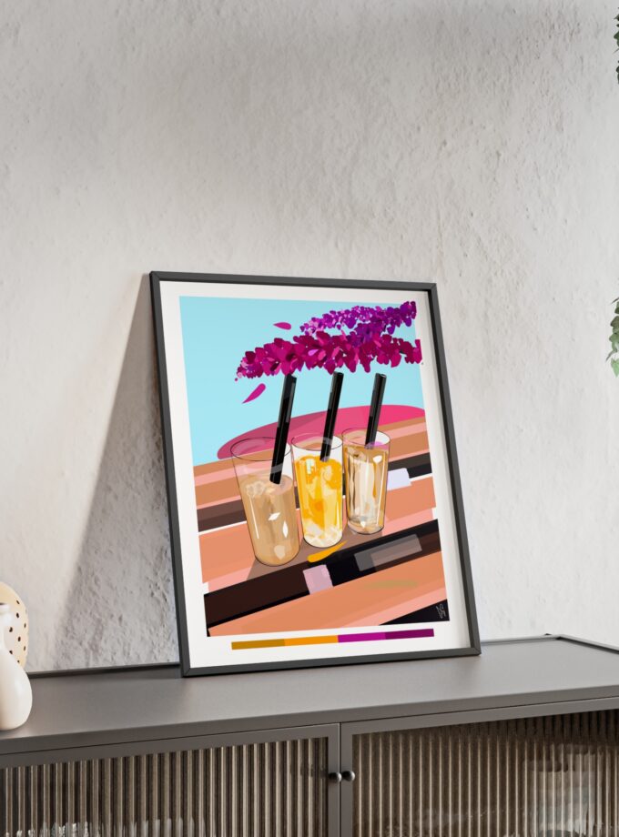 Under The Bugenvilija Poster, Framed