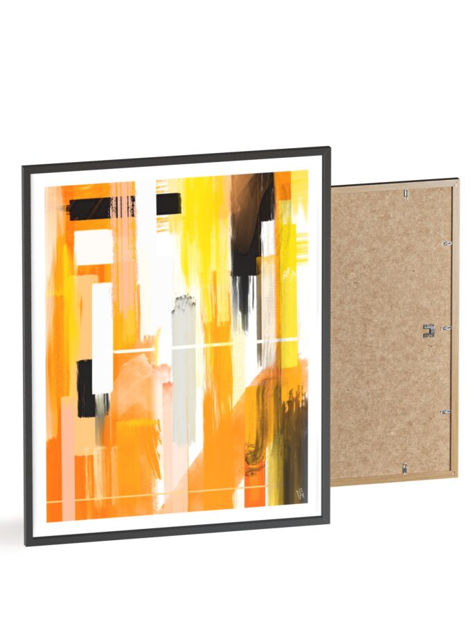 Liquid Gold Poster, Framed