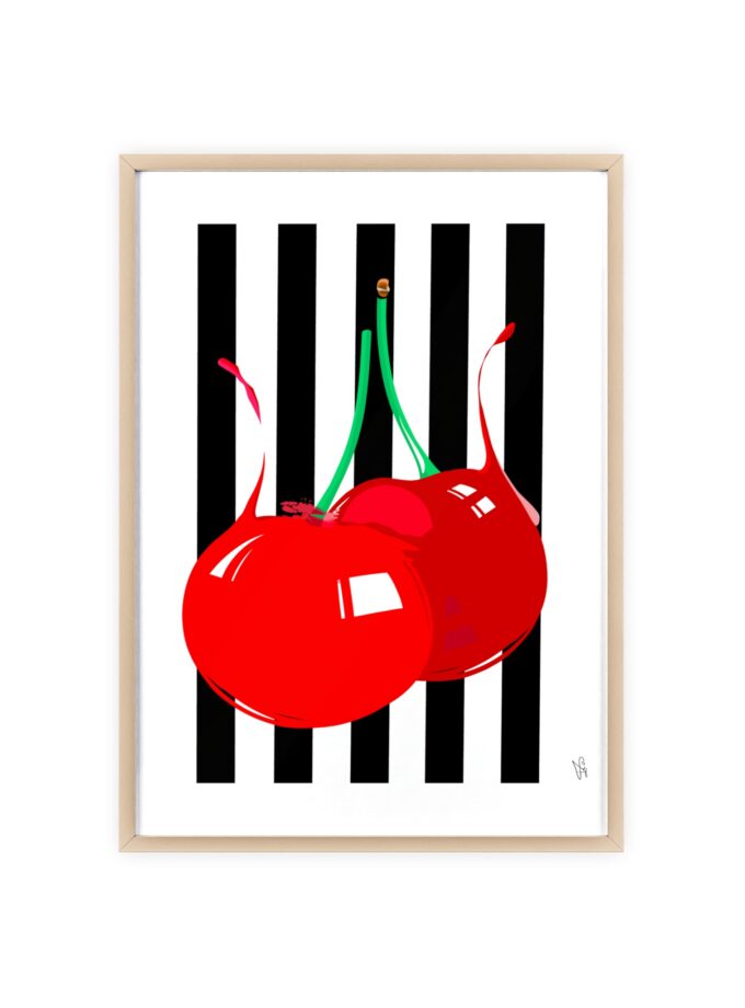 Cherries Poster, Framed