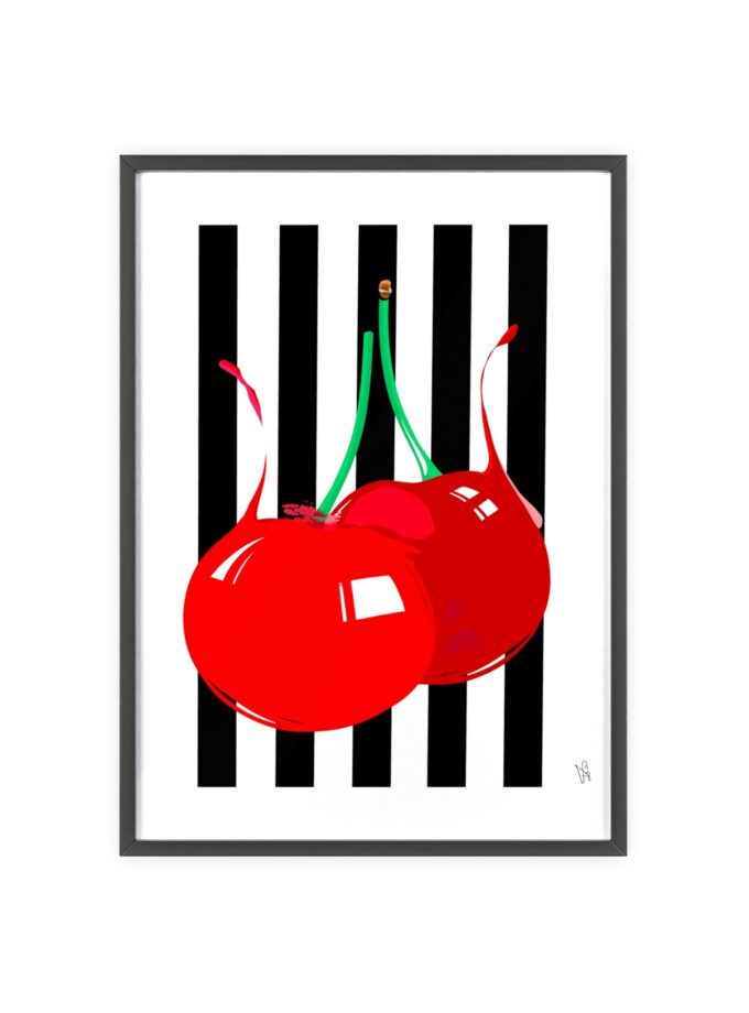 Cherries Poster, Framed