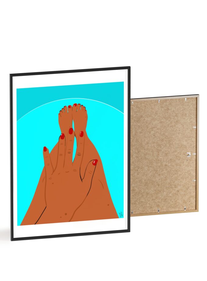 By The Pool Poster, Framed