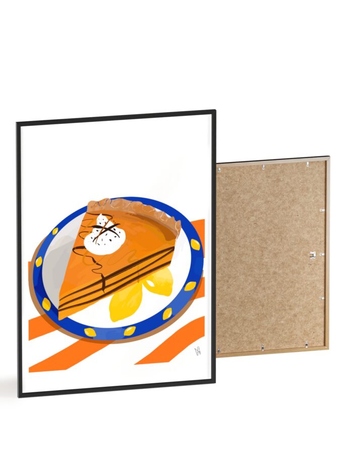 Pumpkin Pie Poster, Framed