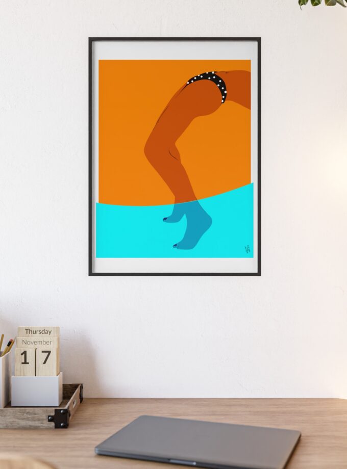 Pool Bridge Poster, Framed